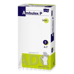 Ambulex P rukavice LATEX, potiahnuté polymérom