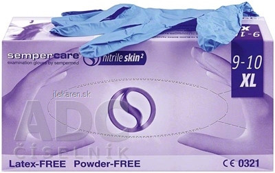 Sempercare Vyšetrovacie rukavice nitril skin2