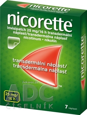 Nicorette invisipatch 25 mg/16 h transder. náplasť