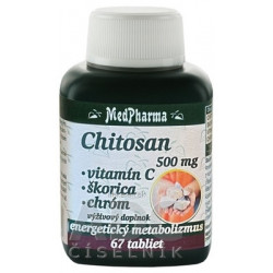 MedPharma CHITOSAN 500 mg+vitamín C,škorica,chróm
