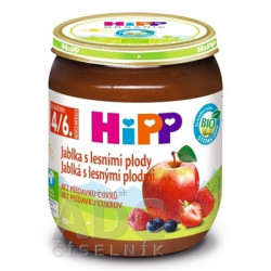 HiPP Príkrm ovocný BIO Jablká s lesnými plodmi