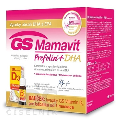 GS Mamavit Prefolin + DHA + Darček GS Mamavit Prefolin + DHA + Darček