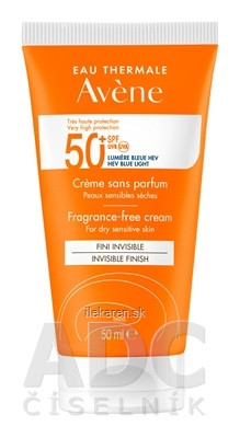 AVENE KRÉM bez parfumácie SPF50+ INVISIBLE FINISH