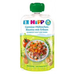 HiPP BIO Zeleninové rizoto, kuracie mäso s hráškom