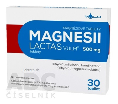 MAGNESII LACTAS VULM 500 mg